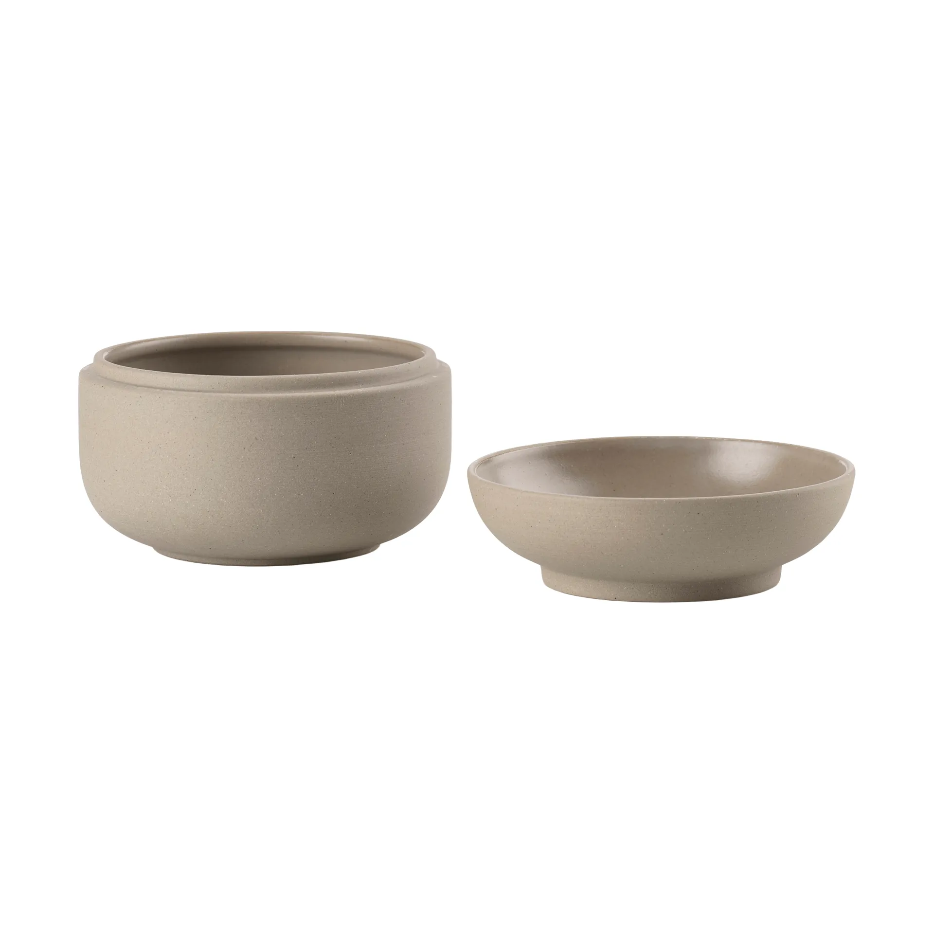 Sensu boks med lokk Ø10,5x7,5 cm, Taupe Zone Denmark