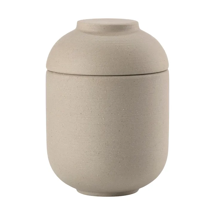 Sensu boks med lokk Ø6,5x9 cm - Taupe - Zone Denmark