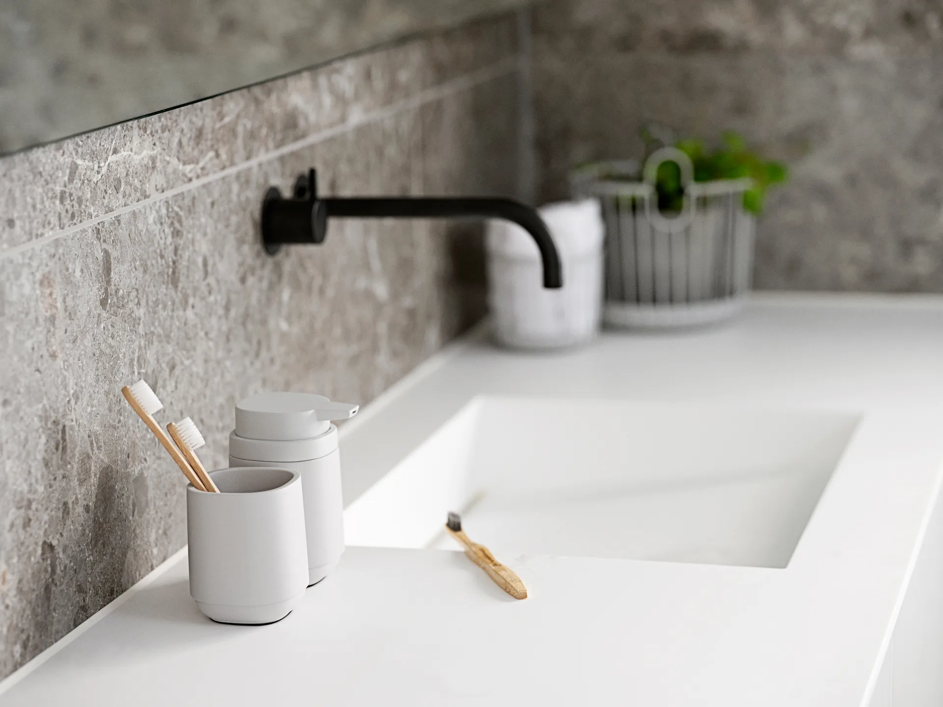 Time såpepumpe 13 cm, Soft grey Zone Denmark