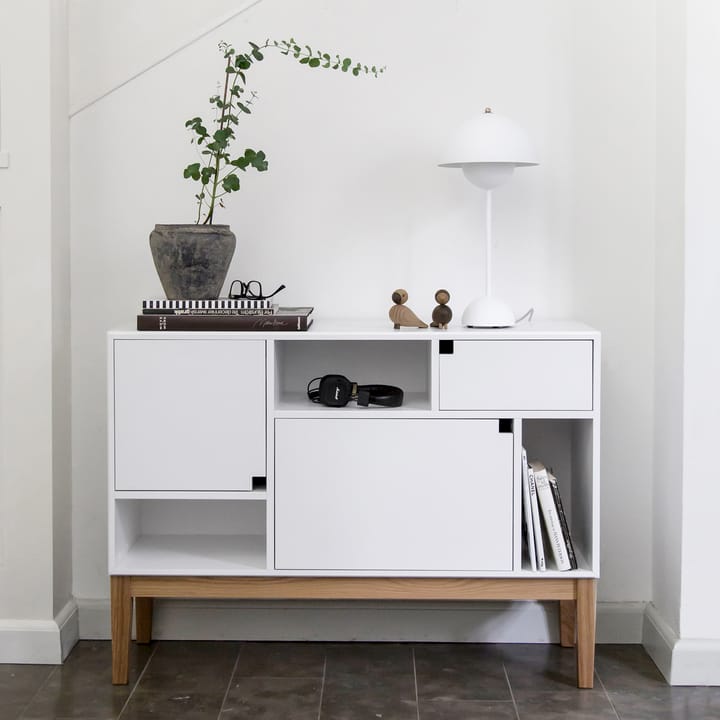 Citti 6 x 3 skap, White, eikestativ mattlakkert Zweed