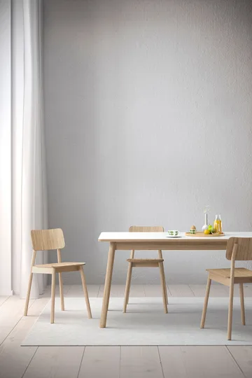 Dino 200 spisebord - Hvit, eikestativ, new - Zweed