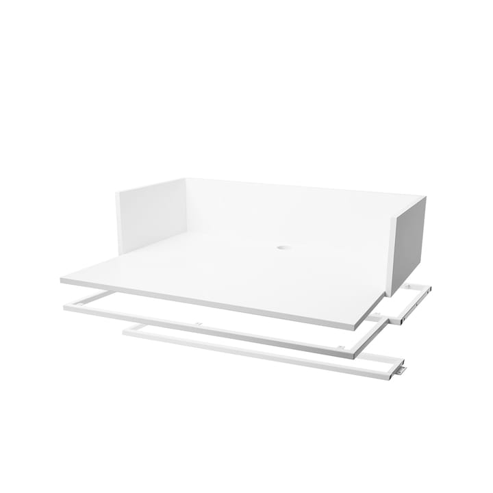 Molto skrivebordmodul 840 - hvit, inkl. hvit metallrammer - Zweed