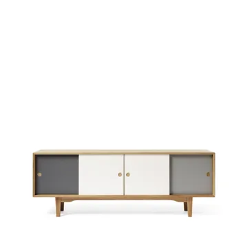 Moodi 180 sideboard - Grå/hvit, eikestamme - Zweed