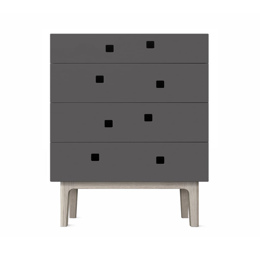 Zweed Peep B3 kommode slate grey, hvitpigmentert eik