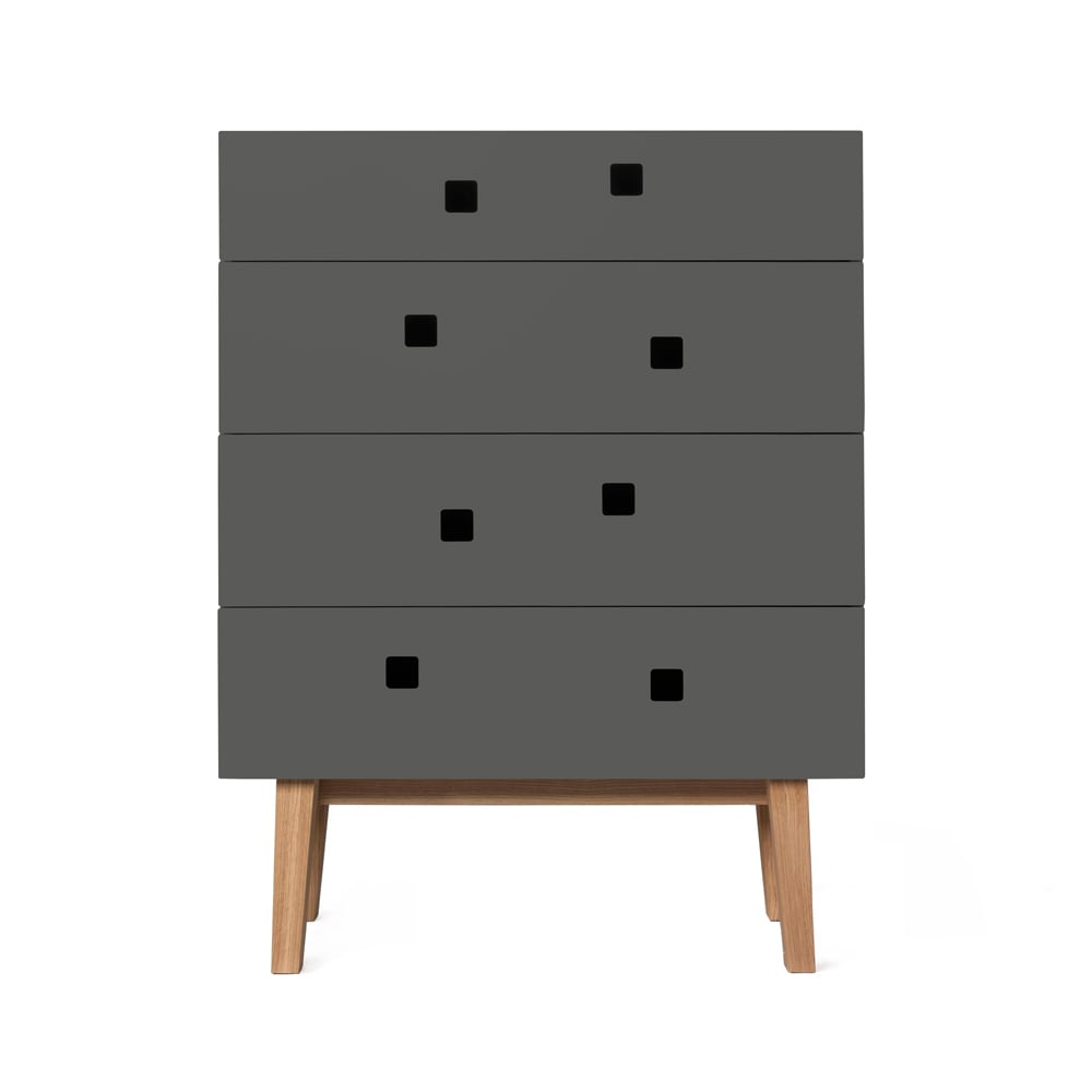 Zweed Peep B3 kommode slate grey, retro, eikestativ