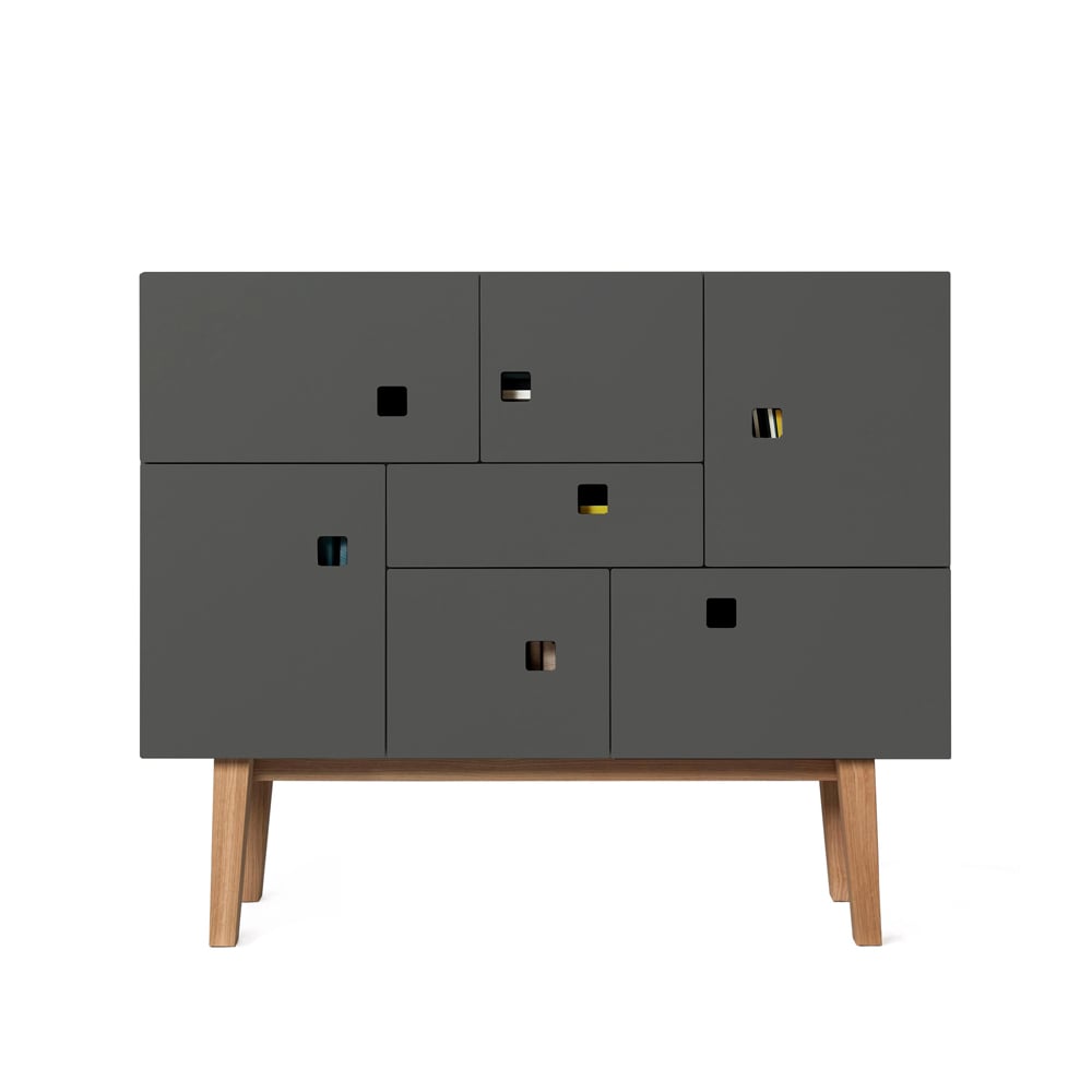 Zweed Peep C1 skap slate grey, retro, eikestativ