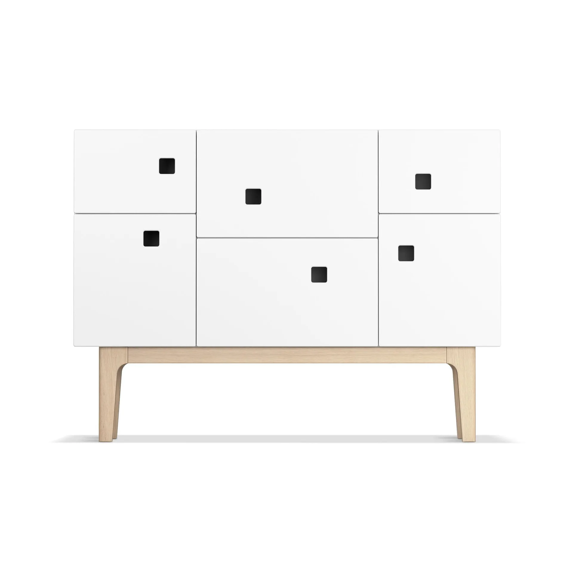 Peep C2 skap, hvit, hvitpigmentert eik Zweed