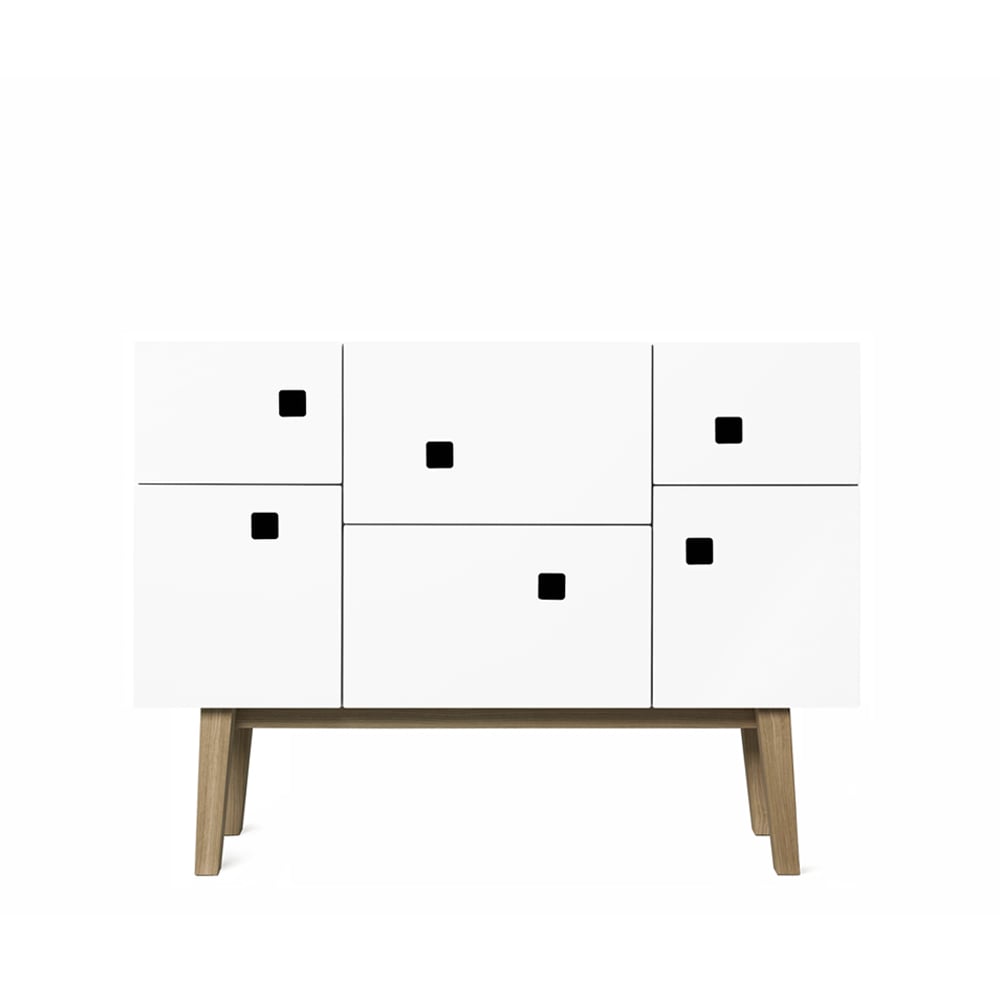 Zweed Peep C2 skap Hvit, retro, eikeben | Skandinavisk Design | Skap & Vitrineskap | Hvit