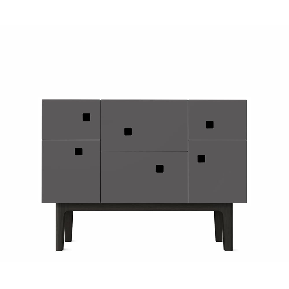 Zweed Peep C2 skap slate grey, sortlakkert