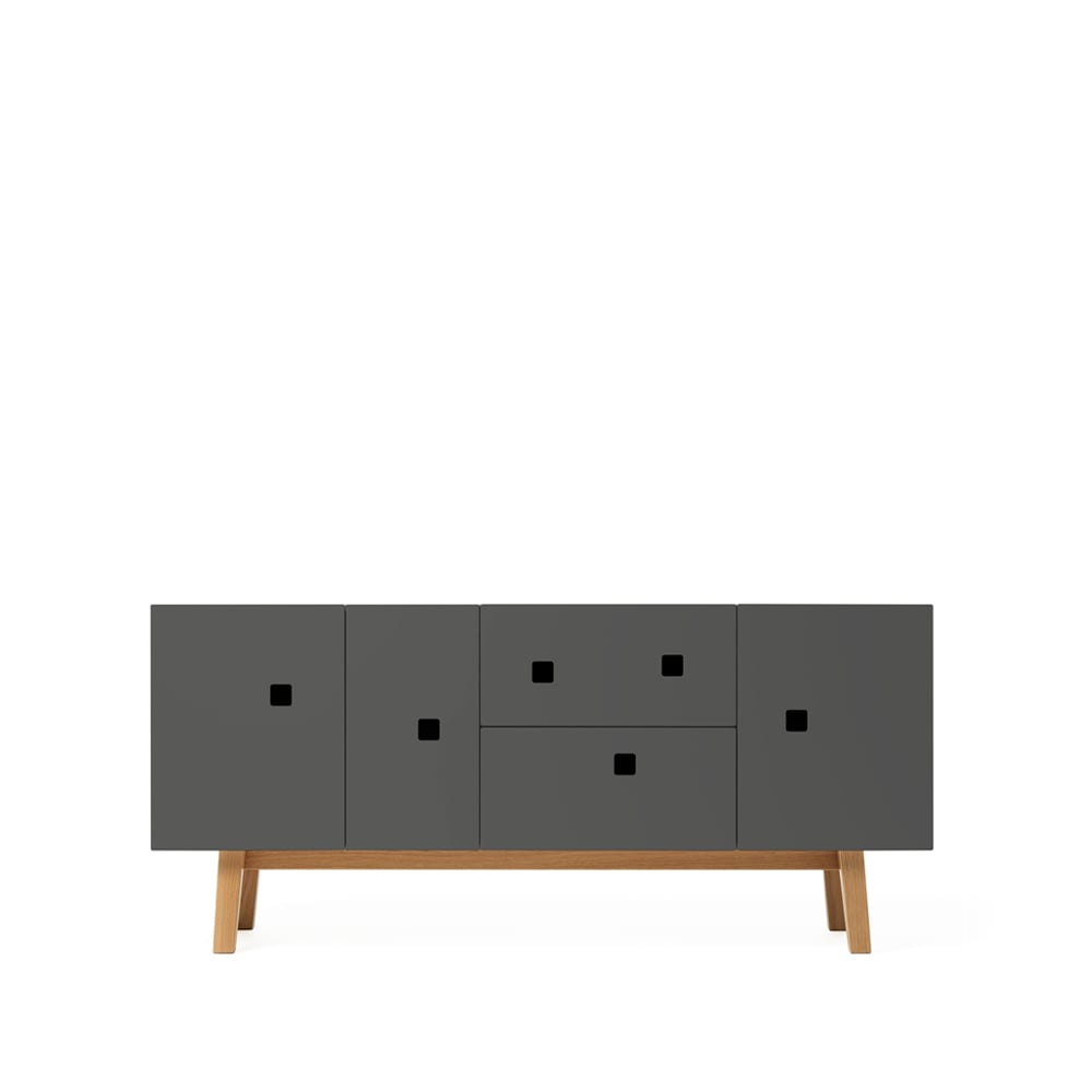 Zweed Peep M2 mediabenk slate grey, retro, eikestativ