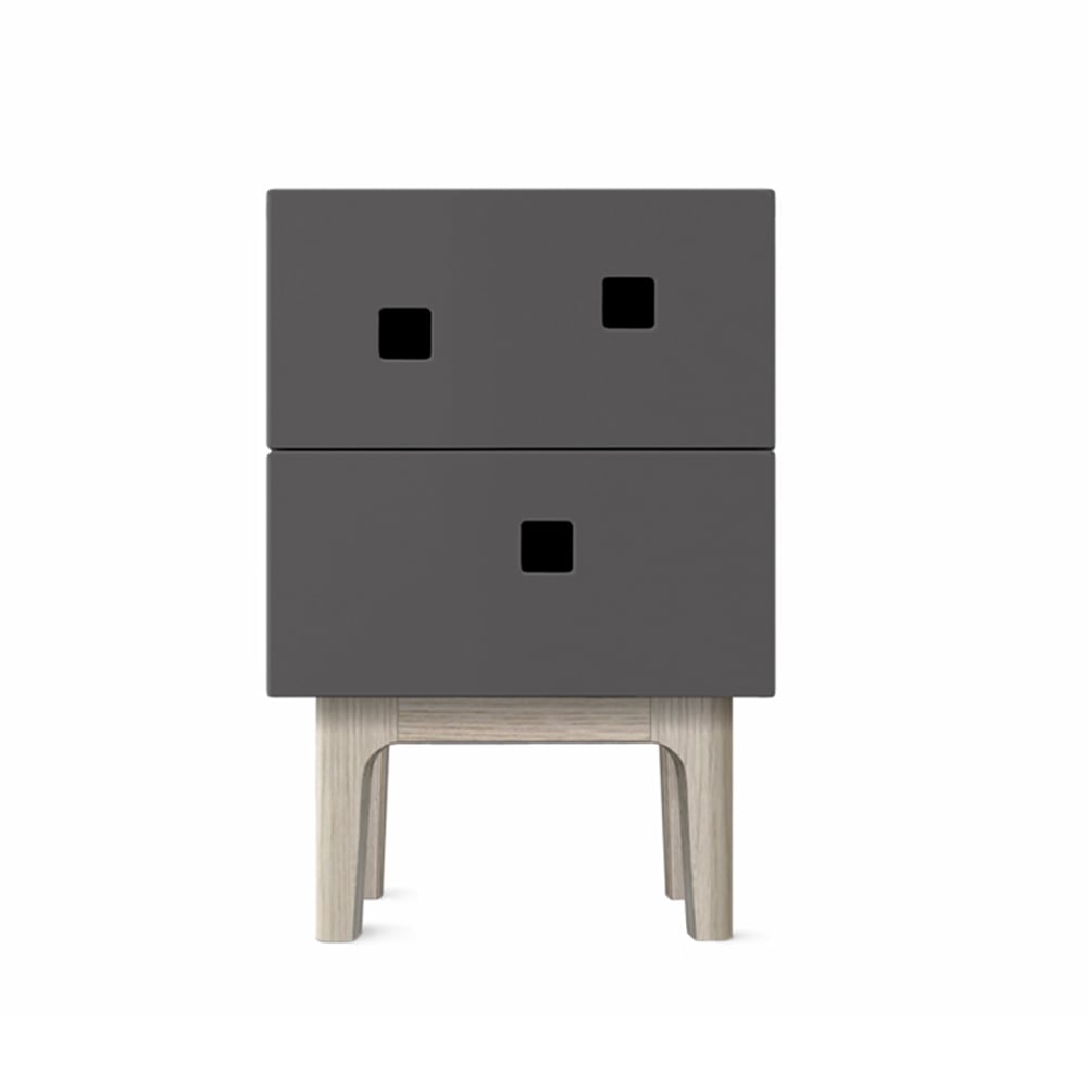 Bilde av Zweed Peep S1 nattbord slate grey hvitpigmentert eik