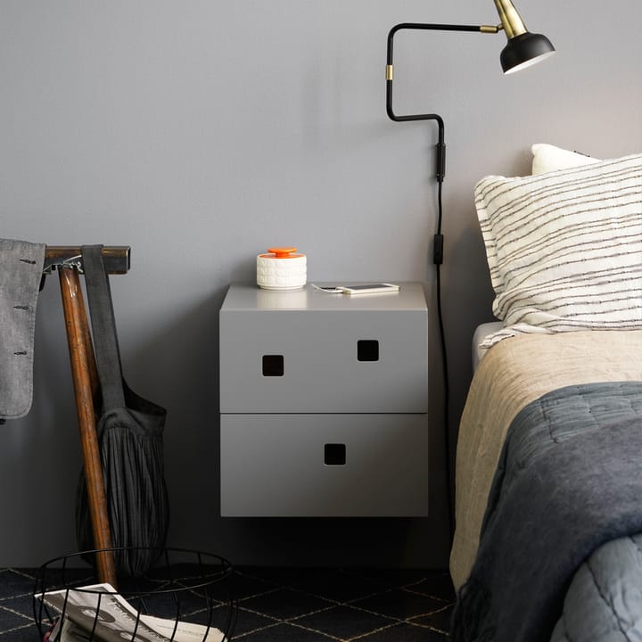 Peep S1 nattbord vegghengt, Slate grey Zweed