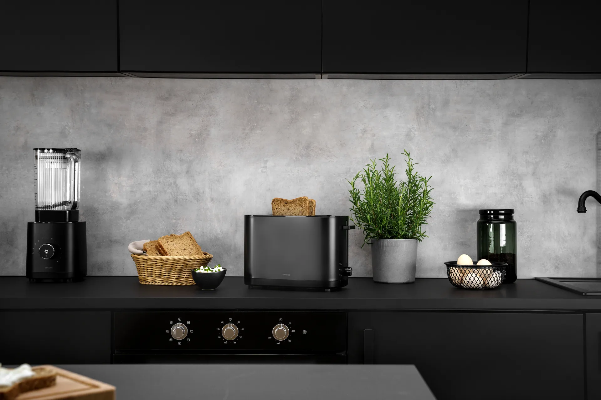 Zwilling brødrister med brødvarmer 2 korte rom, Svart Zwilling