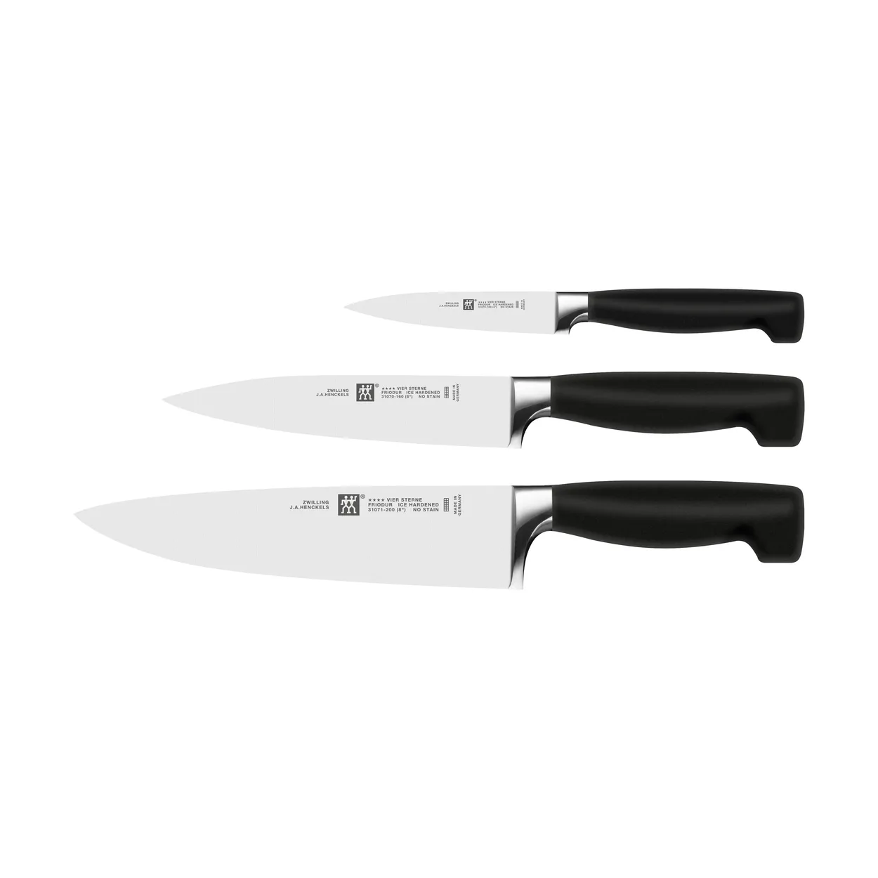 Zwilling Zwilling Four star knivsett 3 deler Svart-rustfritt stål