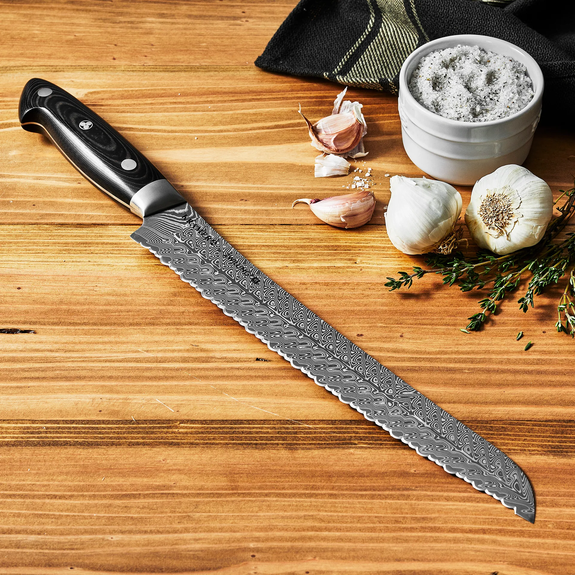 Zwilling Kramer euro stainless brødkniv 26 cm, Damaskus-svart Zwilling