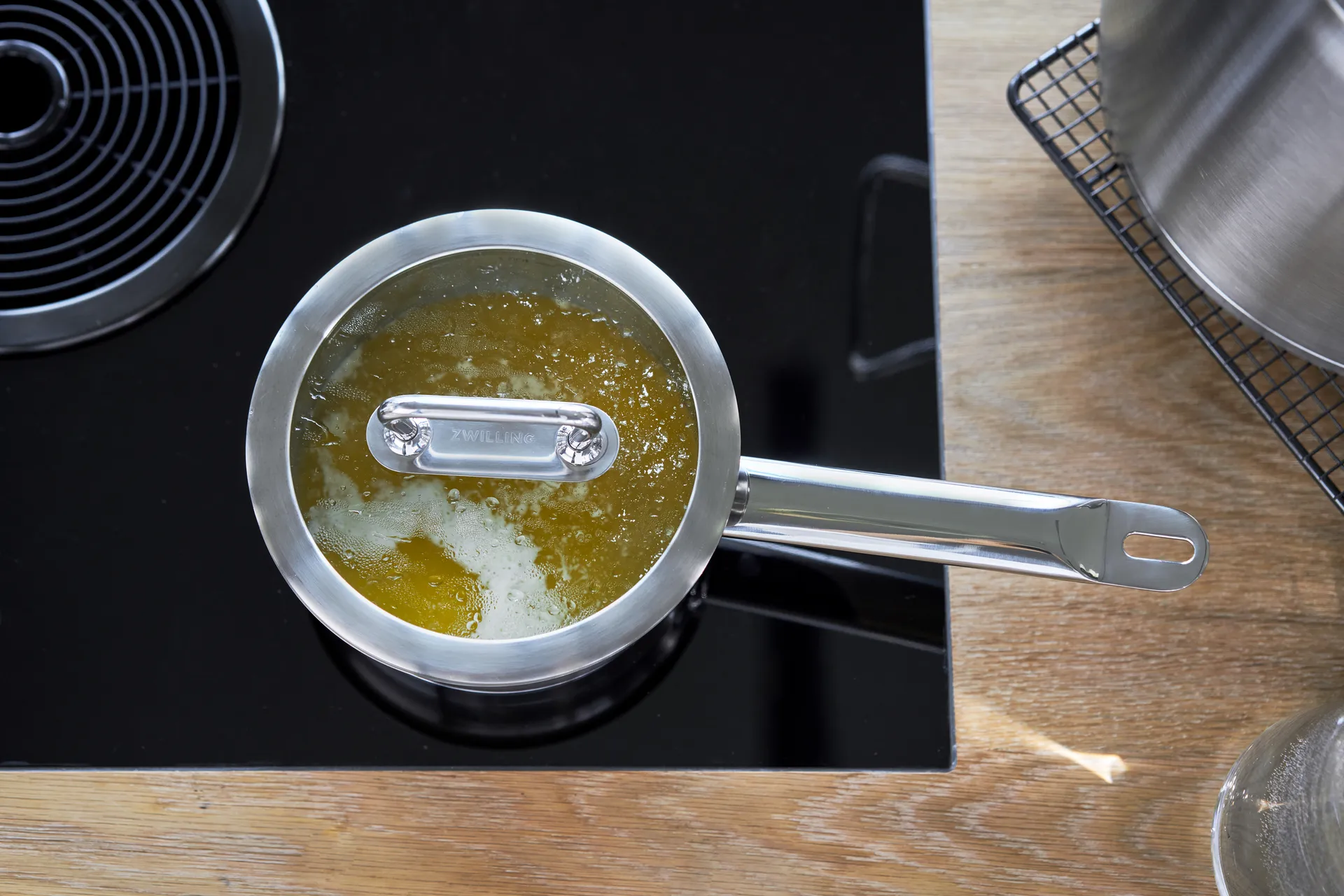 Zwilling Pro kasserolle med glasslokk rustfritt stål, 3,1 L Zwilling