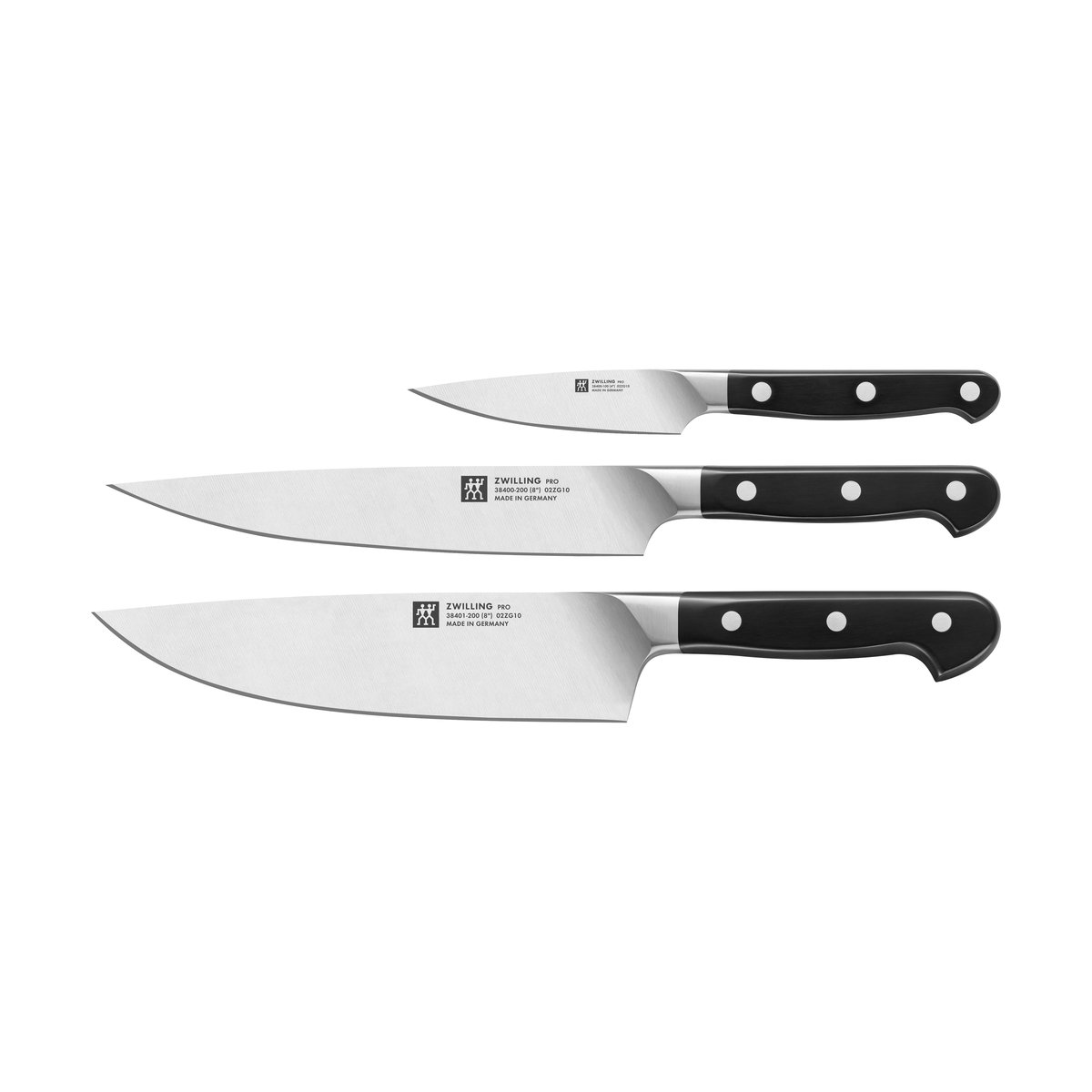 Zwilling Zwilling Pro knivsett 3 deler Svart-rustfritt stål