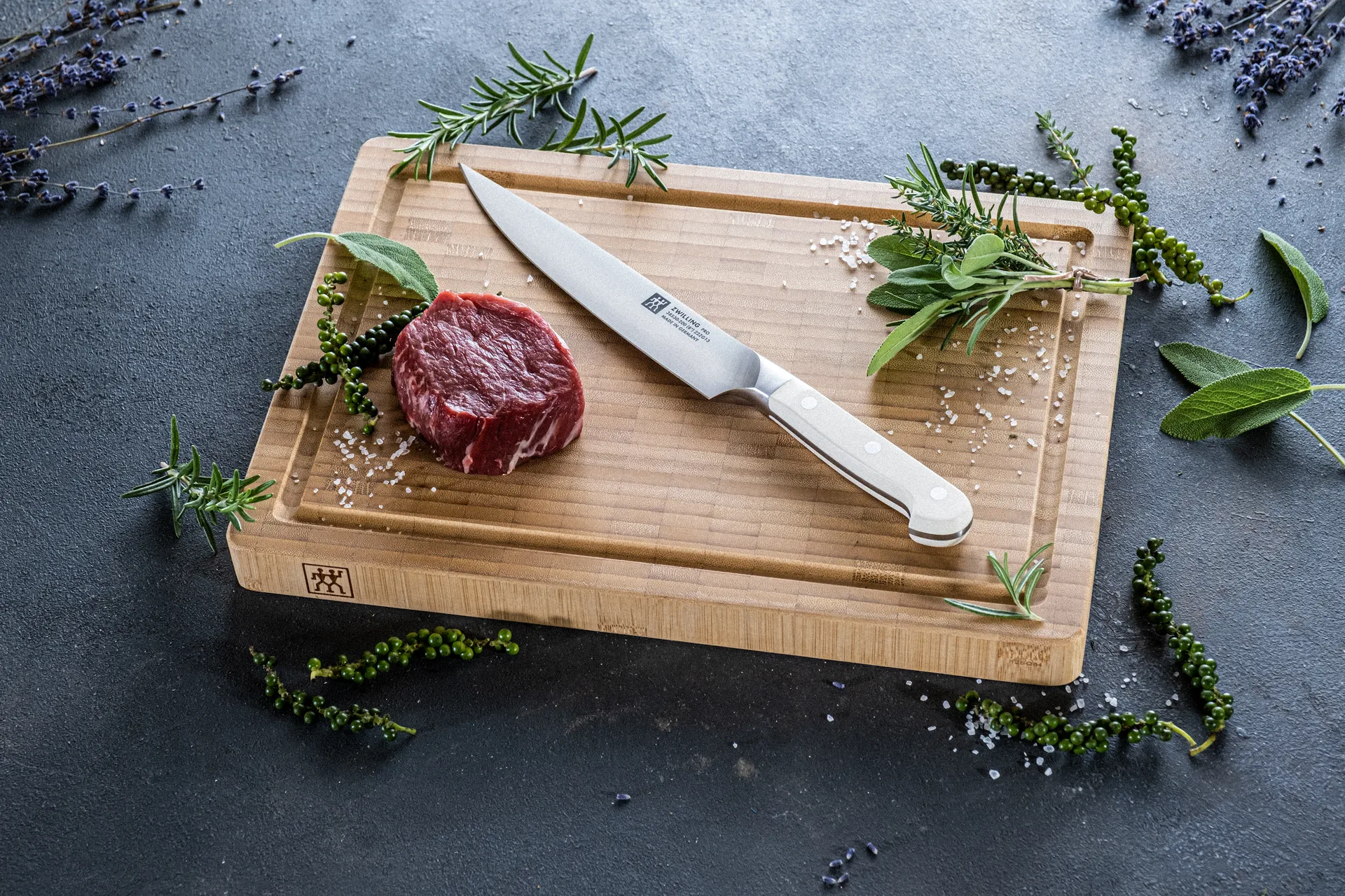 Zwilling pro le blanc filé/kjøttkniv 20 cm, Hvit-rustfritt stål Zwilling