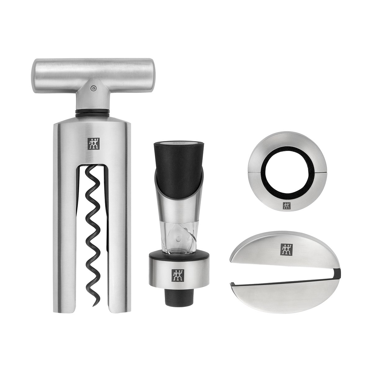 Zwilling sommelier sett 4 deler Rustfritt stål | Skandinavisk Design | Vinutstyr & Barutstyr | Sølv