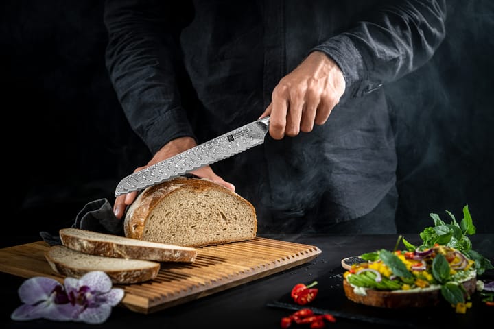 Zwilling Tanrei brødkniv 23 cm, Damaskus-svart Zwilling