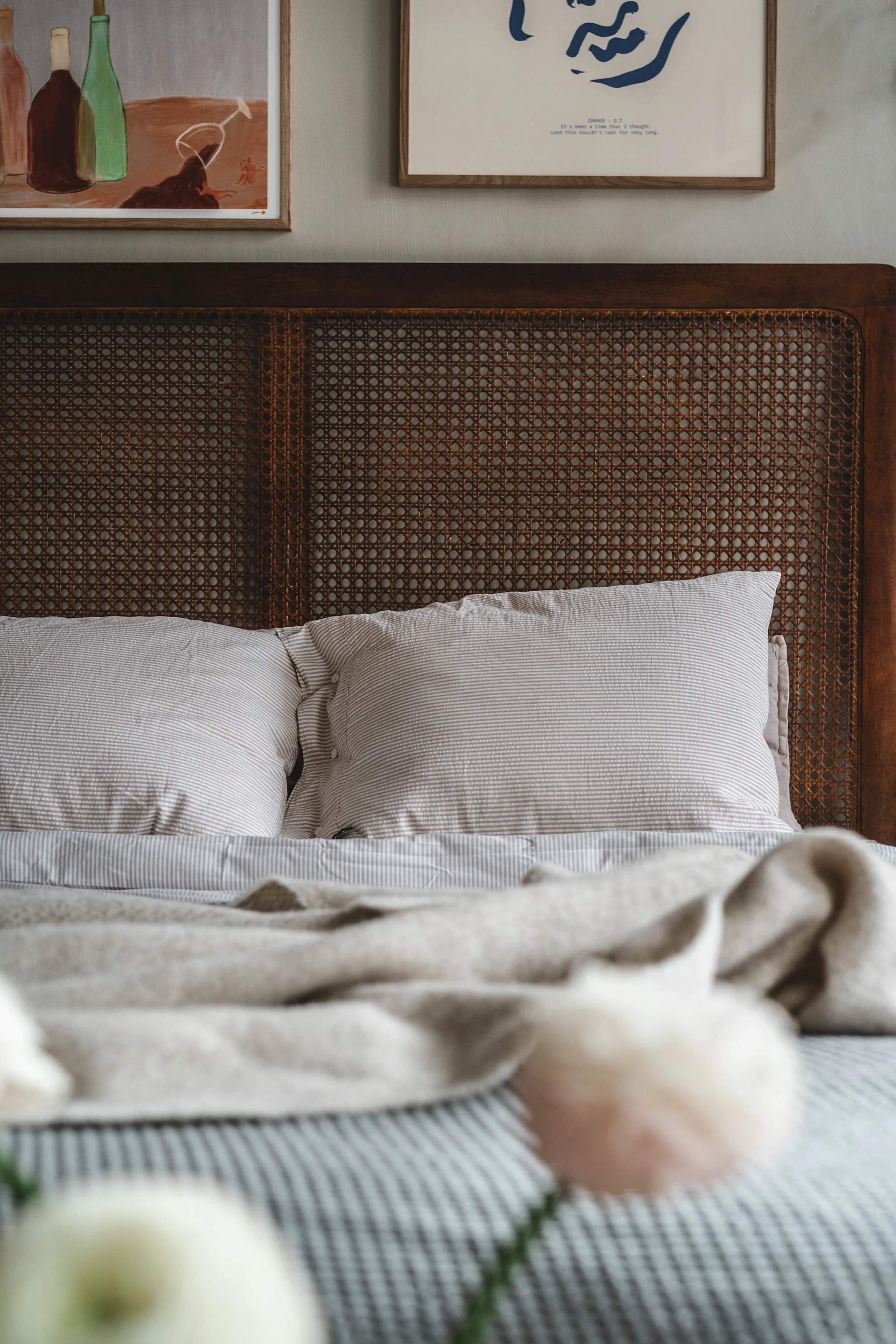 Striped cotton Seersucker putetrekk, Lexington. 