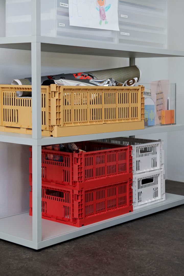 Color Crate oppbevaringsbokser fra HAY er et praktisk tips til smarte ting til hjemmet og vil forenkle hverdagen din på et blunk.