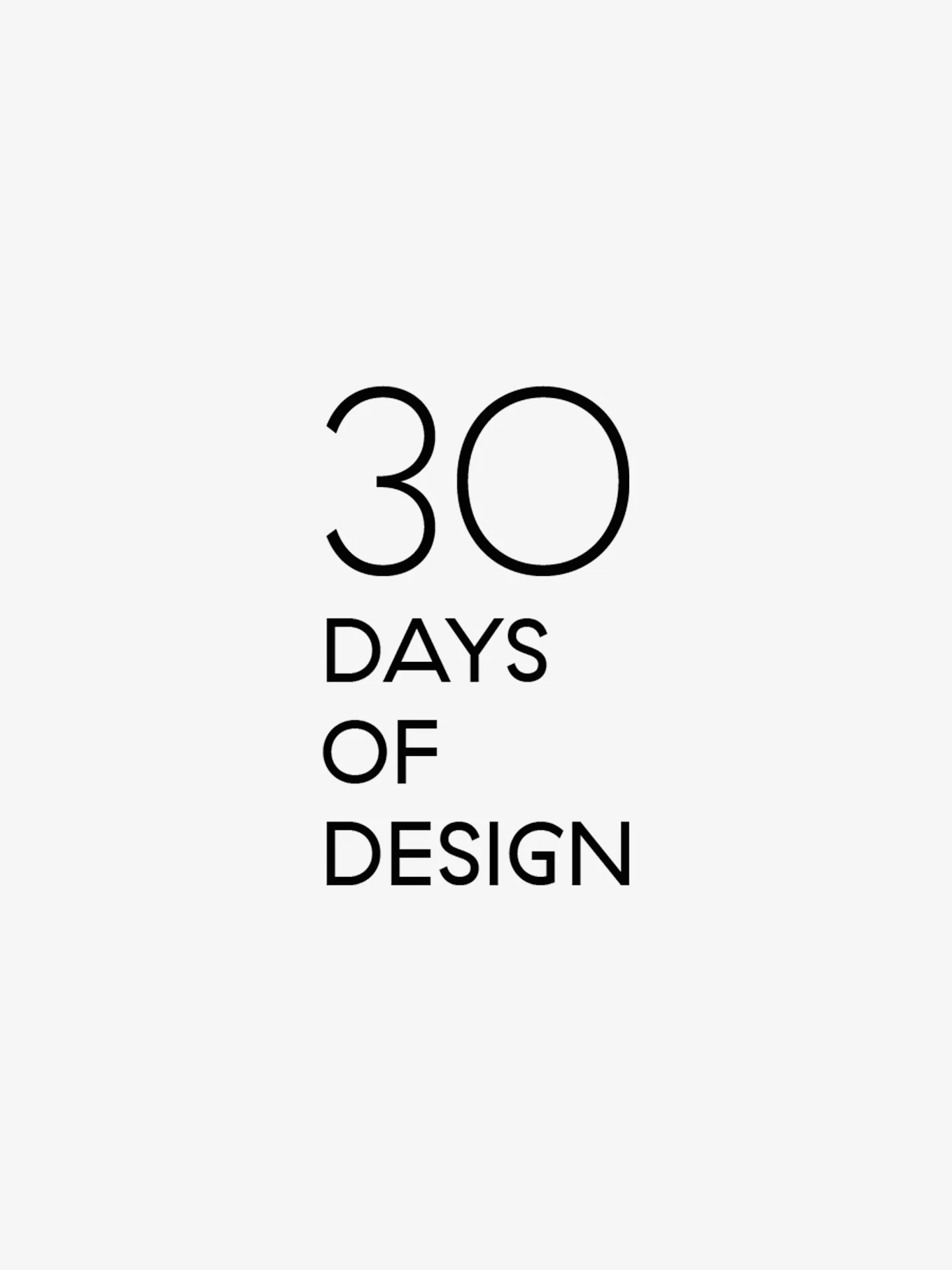 Tekst som lyder '30 Days of Design'